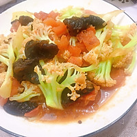 番茄木耳炒菜花的做法图解10