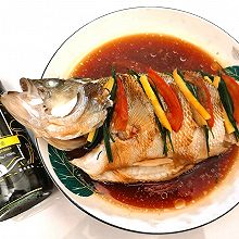 #米饭最强CP#小学生能制作的美食-清蒸鲈鱼