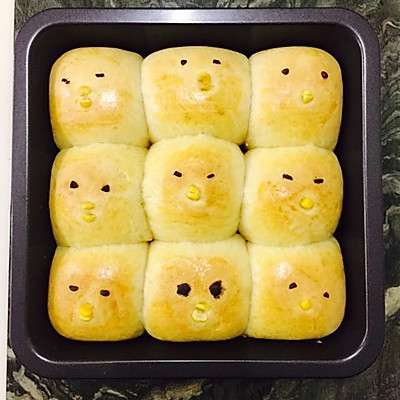 网红萌萌哒小鸡椰蓉小餐包