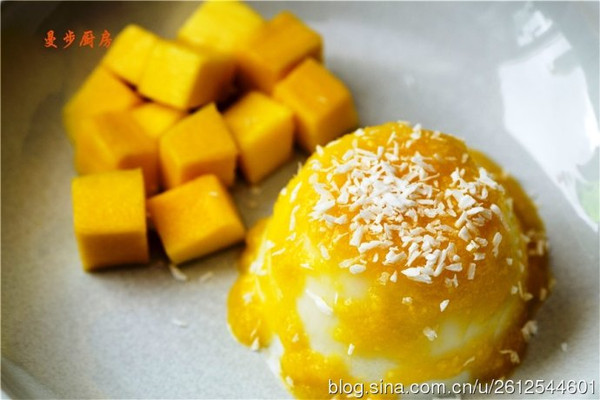 曼步厨房 - 芒果椰奶布丁