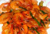 姜葱炒虾的做法