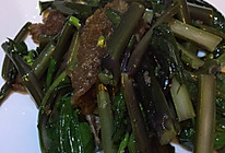 紫菜苔炒肉的做法