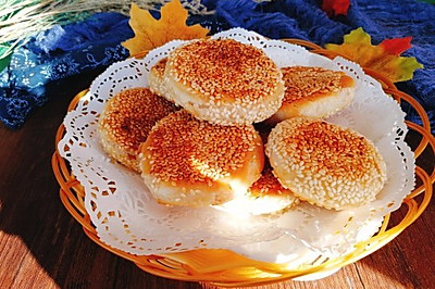 酥的掉渣--发面芝麻饼