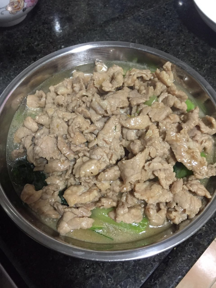 菜心搭猪肉（潮汕菜）的做法