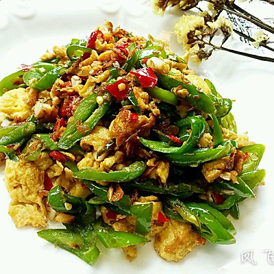 虾皮青椒丝炒鸡蛋