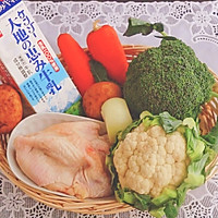 日式奶油鸡肉汤#安佳马苏里拉芝士挑战赛#的做法图解1