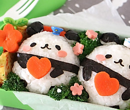 肚子里有美味馅料的熊猫宝宝来啦，春季最萌的宝宝野餐便当的做法