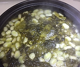 酸菜胡豆汤的做法