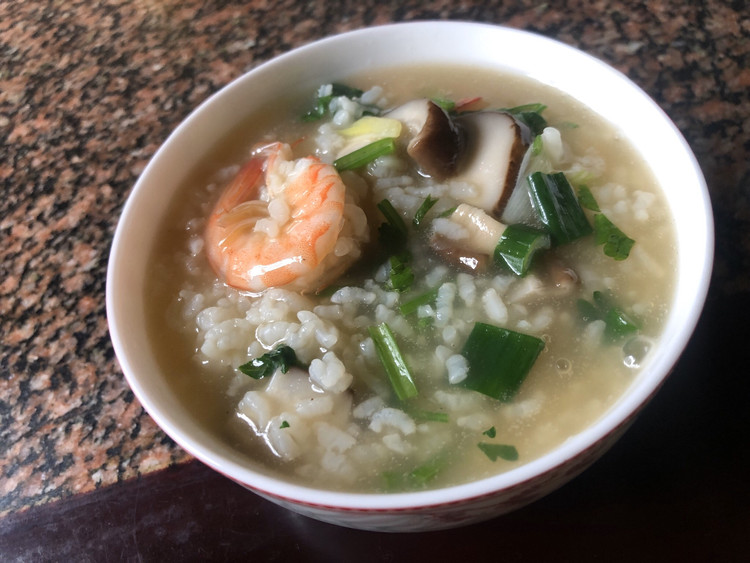 香菇虾粥的做法