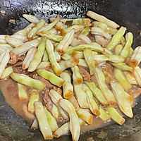 #灿烂的花园 寻味外婆乡#家常菜肉丝炒芸豆的做法图解5