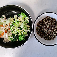 减脂餐|虾仁海鲜菇藜麦饭的做法图解1