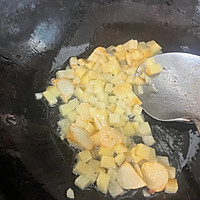 油菜炒三丁的做法图解11