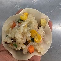 #太太乐鲜鸡汁芝麻香油#腊肠糯米烧卖的做法图解9