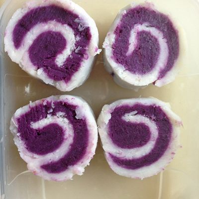 山药紫薯卷