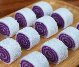 紫薯糯米卷（豆沙糯米卷）的做法