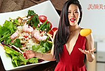 明星美食推荐-袁娅维的青木瓜海鲜沙拉的做法