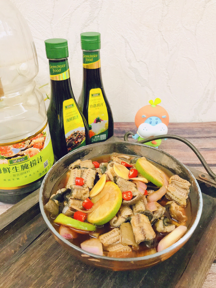 捞汁鳝片的做法