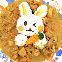 #福临门 福禄双全#兔兔椰香咖喱鸡饭的做法图解21