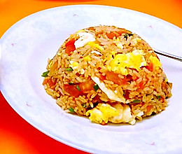 西红柿鸡蛋炒饭的做法