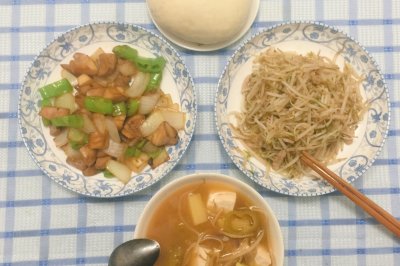韩式大酱汤and三杯杏鲍菇