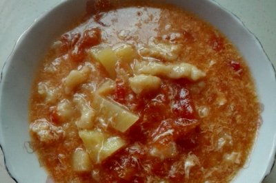 西红柿土豆疙瘩汤