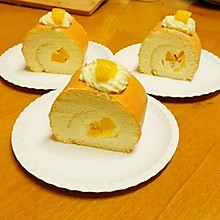 黄桃蛋糕卷#长帝烘焙节(半月轩)#