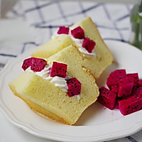 火龙果奶油早餐戚风蛋糕，简单装饰也很美#硬核菜谱制作人#的做法图解18