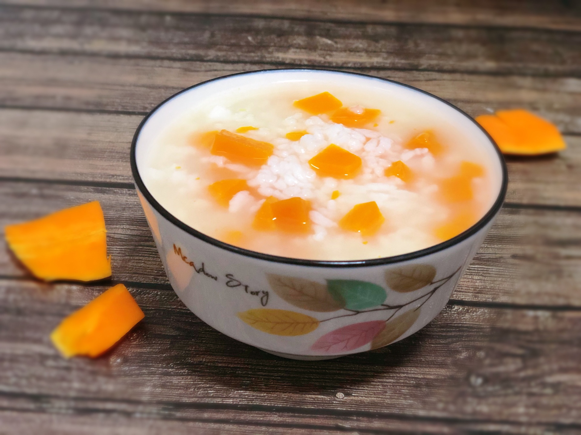 Rice and pumpkin congee