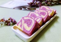 奶香大理石纹紫薯发糕的做法