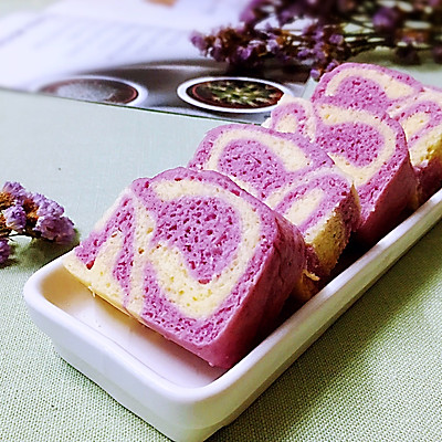 奶香大理石纹紫薯发糕