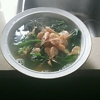 鲜虾菠菜汤的做法图解3