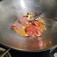 腊肉炒红菜苔的做法图解3