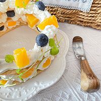 #安佳新年聚会食谱#香橙蓝莓花环蛋糕的做法图解5