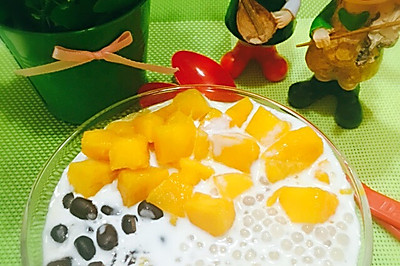 芒果红豆椰汁西米露
