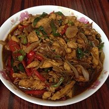 青红椒炒鸡胸