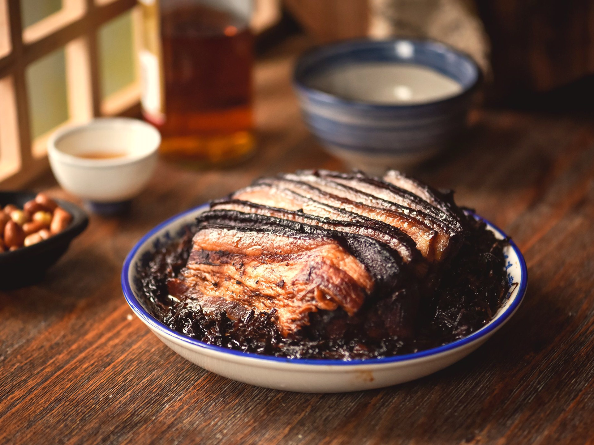 Stewed pork with preserved vegetable