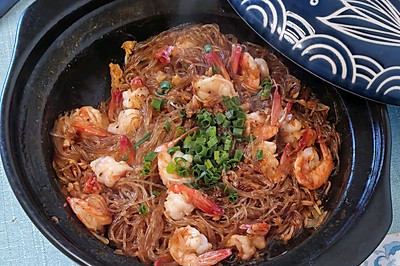 鲜虾粉丝煲