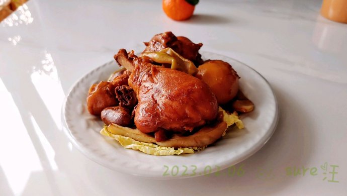 芝麻豆酱炖心腿