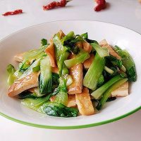 葱油豆腐蚝油菜的做法图解7