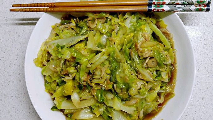 虾皮炒洋白菜