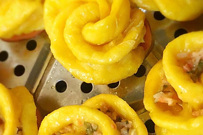 宝宝辅食之夹心小花卷