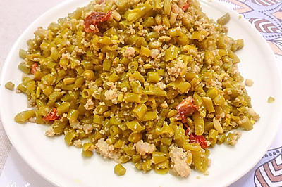 酸豆角炒肉末