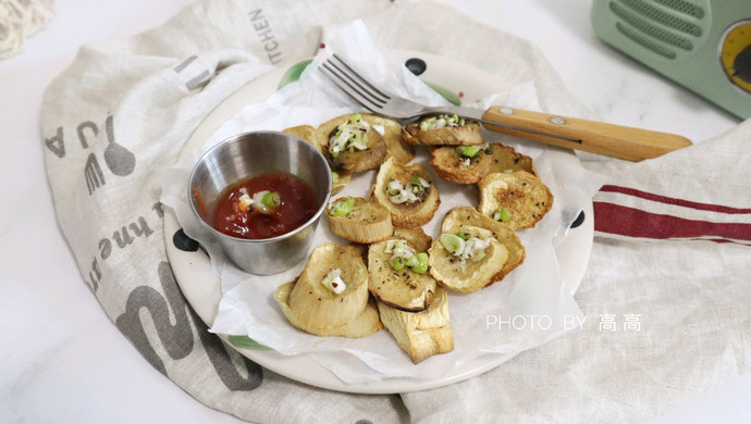 葱香椒盐杏鲍菇，素食界的小鲍鱼