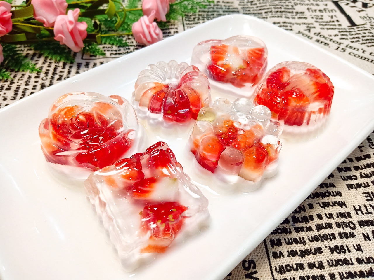 水晶草莓果冻的做法图解7