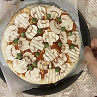 精品｜【原创】低脂高钙的厚芝士烤蘑菇披萨的做法图解9