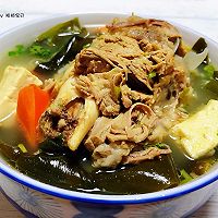 #刘畊宏女孩减脂饮食#海带豆腐筒骨汤的做法图解14