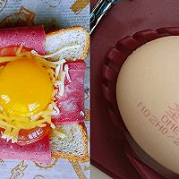 脆•酥：马苏里拉窝蛋三明治。的做法图解5