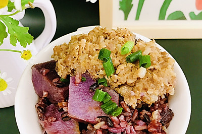 淮山肉饼焖饭（电饭锅版）