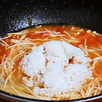 #憋在家里吃什么#番茄金针菇烩饭的做法图解10