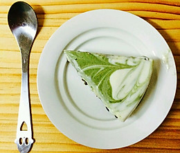 拉花蛋糕(抹茶酸奶慕斯蛋糕)的做法
